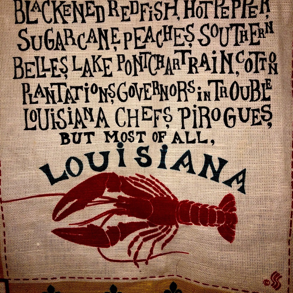 Fabric hanging kitchen sign